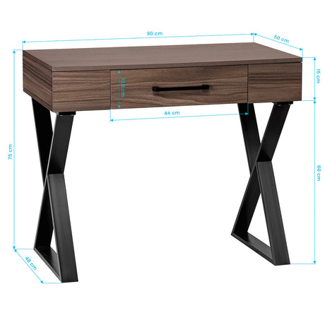 Gabbiano hairdressing salon console with adjustable mirror and storage compartments, designed for professional hairdressing use.