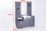 Gabbiano hairdressing console with a wash basin b085 gray - BVShop