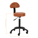 Gabbiano hairdressing stool D026 brown - BVShop