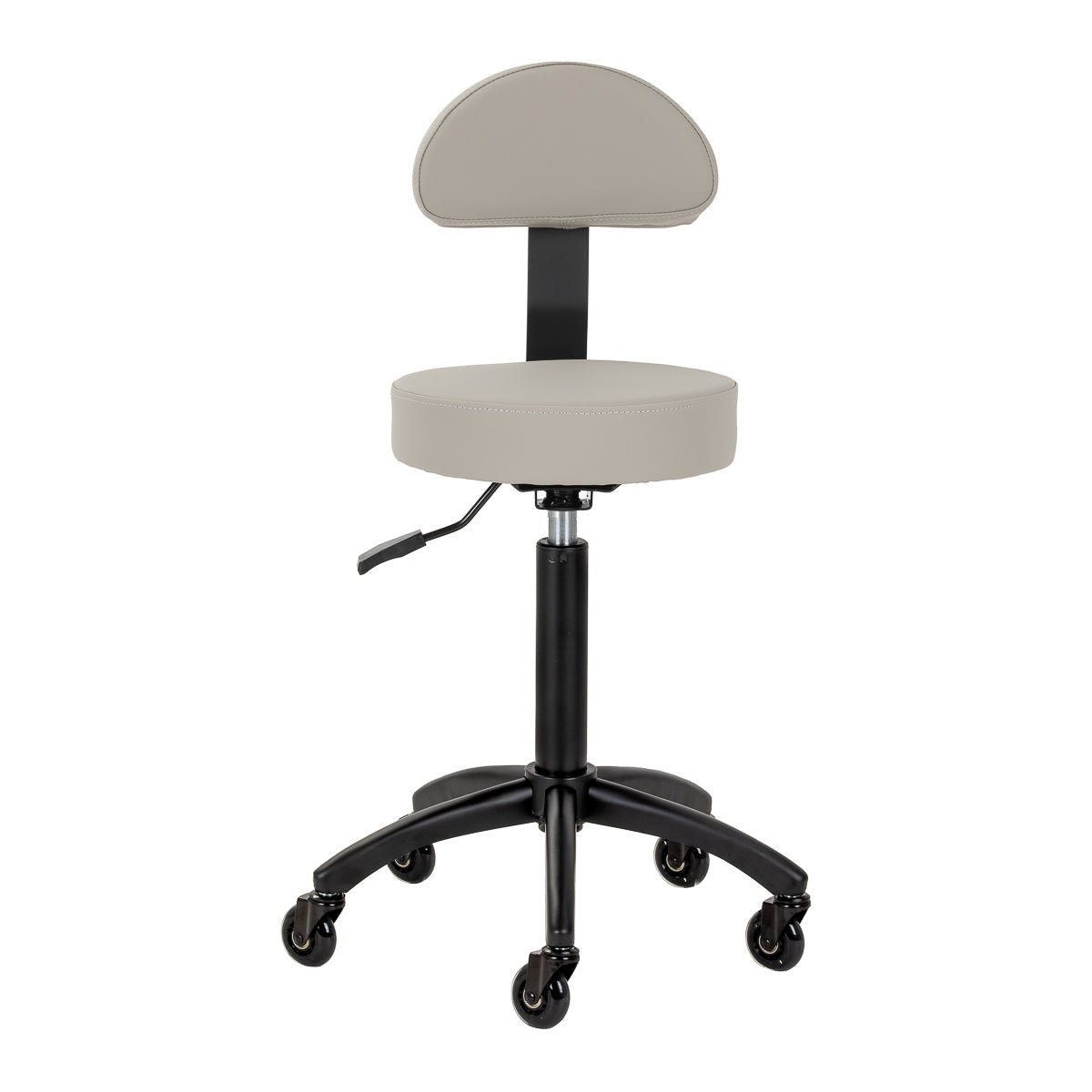 Gabbiano hairdressing stool D026 grey-beige - BVShop