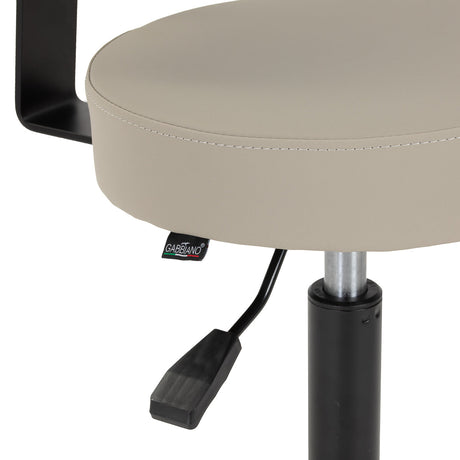 Gabbiano hairdressing stool D026 grey-beige - BVShop