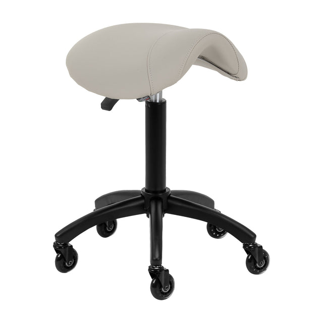 Gabbiano hairdressing stool D032 grey-beige - BVShop