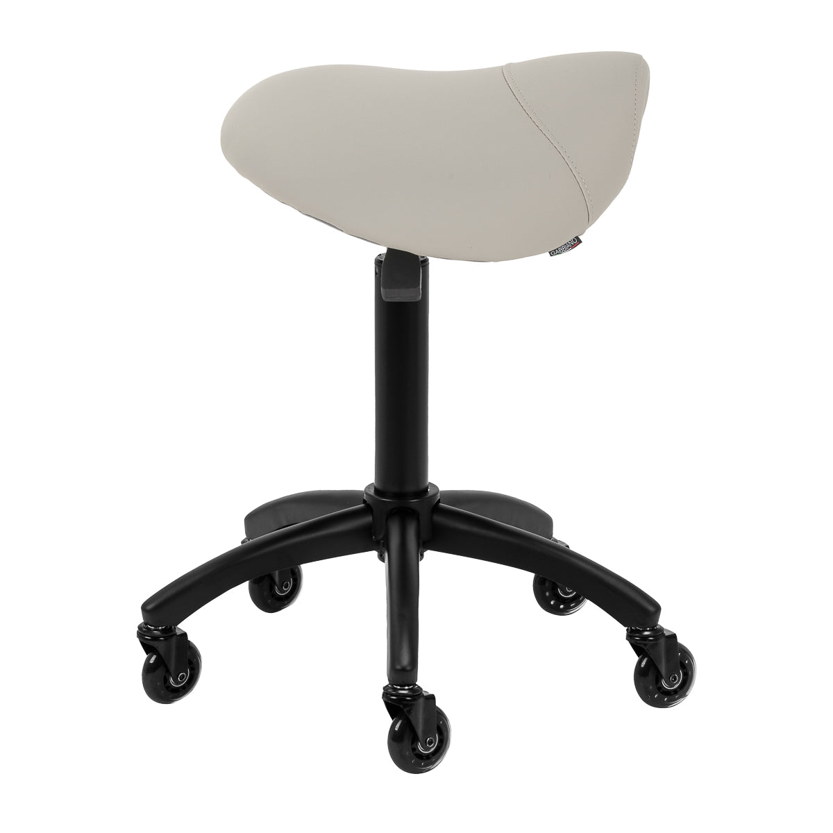 Gabbiano hairdressing stool D032 grey-beige - BVShop