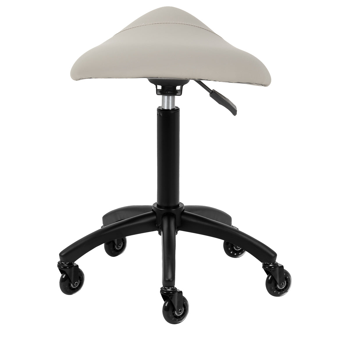 Gabbiano hairdressing stool D032 grey-beige - BVShop