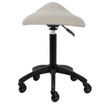 Gabbiano hairdressing stool D032 grey-beige - BVShop