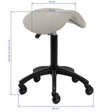 Gabbiano hairdressing stool D032 grey-beige - BVShop