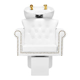 Gabbiano hairdressing wash unit Berlin gold white - BVShop