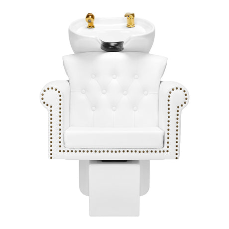 Gabbiano hairdressing wash unit Berlin gold white - BVShop