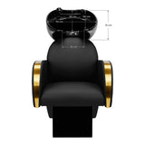 Gabbiano hairdressing wash unit Malaga gold and black - BVShop