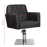 Gabbiano hamburg brown hairdressing chair - BVShop