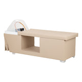 Gabbiano Head Spa Maldives hair washing bed in beige, featuring a comfortable design for relaxing hair treatments.