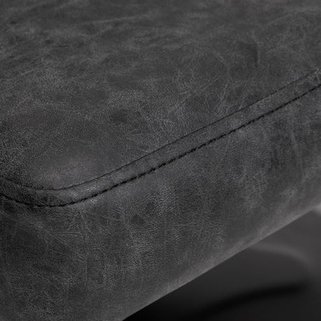 Gabbiano Katania Loft Old Leather hairdressing chair black - BVShop