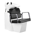Gabbiano Porto grey and black hair wash unit for salon, featuring a comfortable chair and washing basin for professional hairdressing.