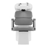 Gabbiano Porto grey hair wash unit for salon hairdressing furniture with a comfortable sink and chair for professional use