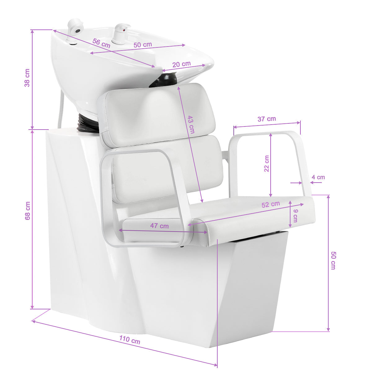 Gabbiano Porto hair wash unit white white - BVShop