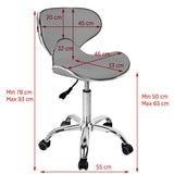 Gabbiano q-4599 gray cosmetic stool - BVShop