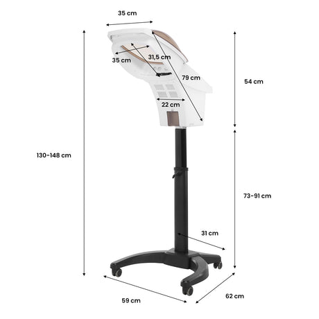 Gabbiano standing hairdressing sauna 408D white with active ozone - BVShop