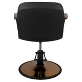 Gabbiano styling armchair, copper, black Bologna - BVShop