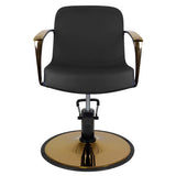 Gabbiano styling chair golden Bologna black - BVShop