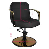 Gabbiano styling chair golden Bologna black - BVShop