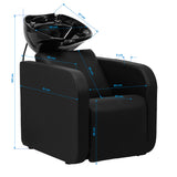 Gabbiano Sylvia hairdressing wash station black - BVShop