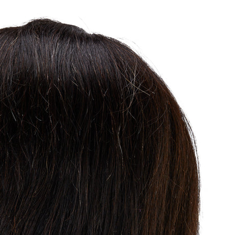 Gabbiano WZ1 hairdressing training head, natural hair, color 1#, length 16" - BVShop