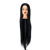 Gabbiano WZ2 hairdressing training head, synthetic hair, color 1#, length 24" - BVShop