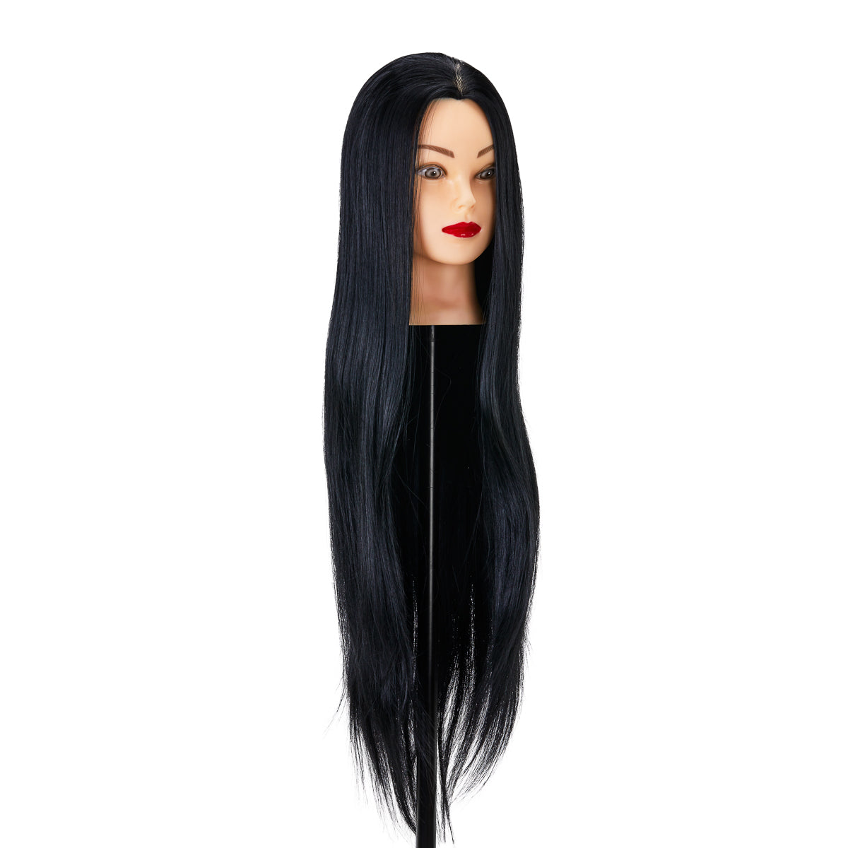 Gabbiano WZ2 hairdressing training head, synthetic hair, color 1#, length 24" - BVShop