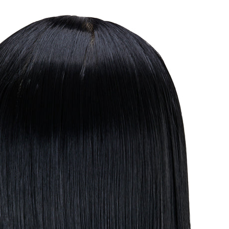 Gabbiano WZ2 hairdressing training head, synthetic hair, color 1#, length 24" - BVShop