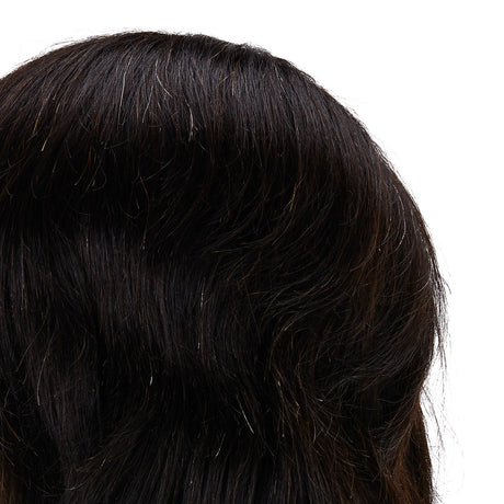 Gabbiano WZ3 hairdressing training head, natural hair, color 1#, length 8" - BVShop