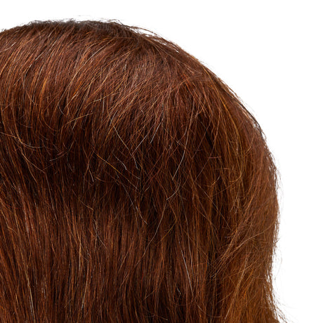 Gabbiano WZ3 hairdressing training head, natural hair, color 4#, length 8" - BVShop