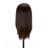Gabbiano WZ4 training head with beard, synthetic hair, color 4#, length 8"+6" - BVShop