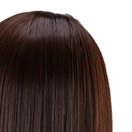 Gabbiano WZ4 training head with beard, synthetic hair, color 4#, length 8"+6" - BVShop