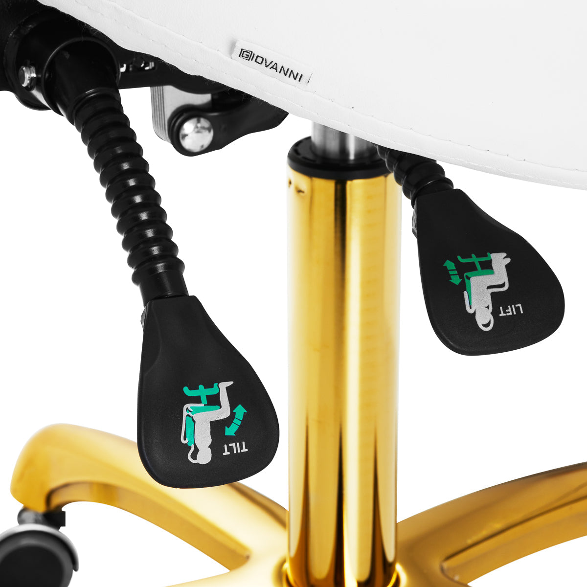 Giovanni cosmetic stool 1004 gold white - BVShop