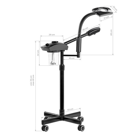Giovanni vapozon with magnifier lamp D-21 black - BVShop