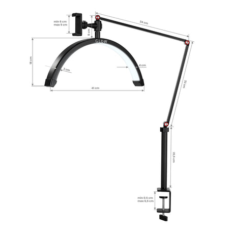 Glow MX3 treatment lamp for table top black - BVShop