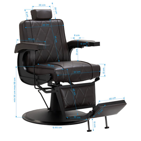 Hair System barber chair BM88066B brown - BVShop