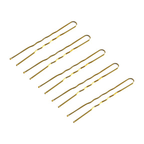 Hairdresser's hair bows E-57 120 pcs. 5.6 cm gold - BVShop