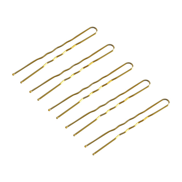 Hairdresser's hair bows E-57 120 pcs. 5.6 cm gold - BVShop
