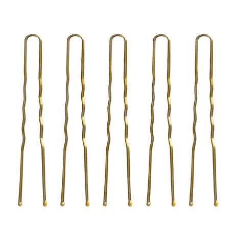 Hairdresser's hair bows E-57 120 pcs. 5.6 cm gold - BVShop