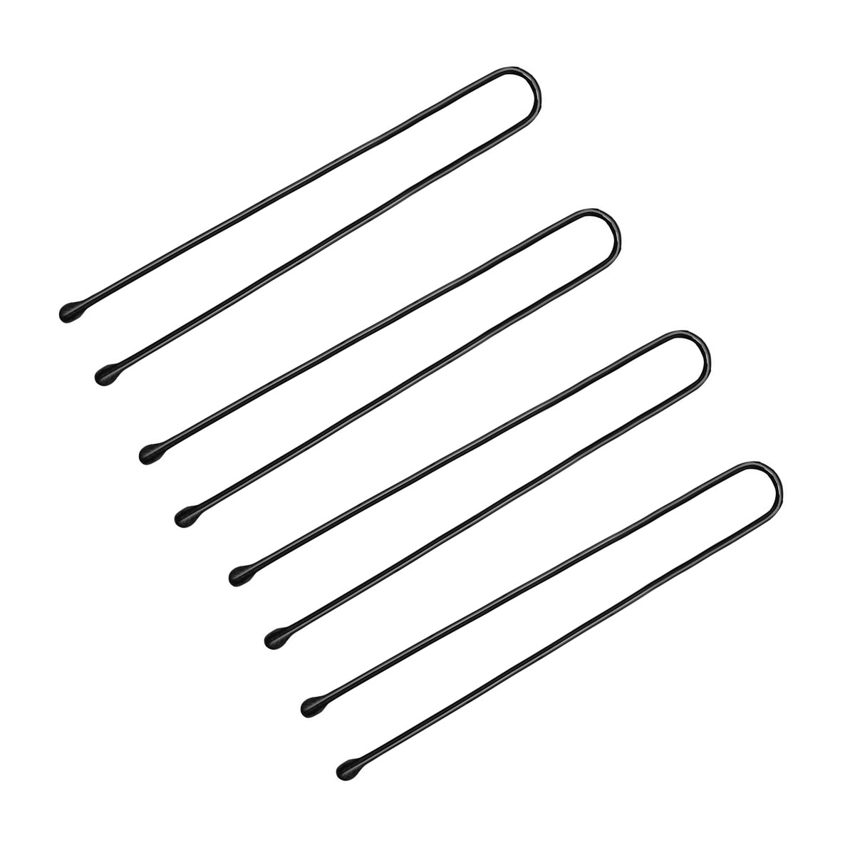 Hairdressing buns for hair e-63 150 pcs 4.9 cm black - BVShop