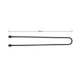 Hairdressing buns for hair e-63 150 pcs 4.9 cm black - BVShop