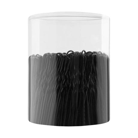 Hairdressing buns for hair e-65 300 pcs 5 cm black - BVShop