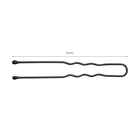 Hairdressing buns for hair e-65 300 pcs 5 cm black - BVShop