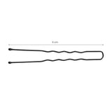 Hairdressing buns for hair e-65 300 pieces 6 cm black - BVShop