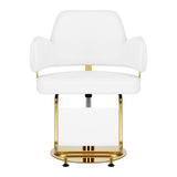 Hairdressing chair Gabbiano Linz NQ Gold White - BVShop