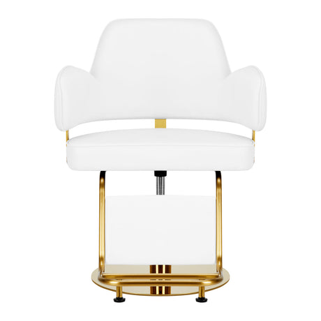 Hairdressing chair Gabbiano Linz NQ Gold White - BVShop
