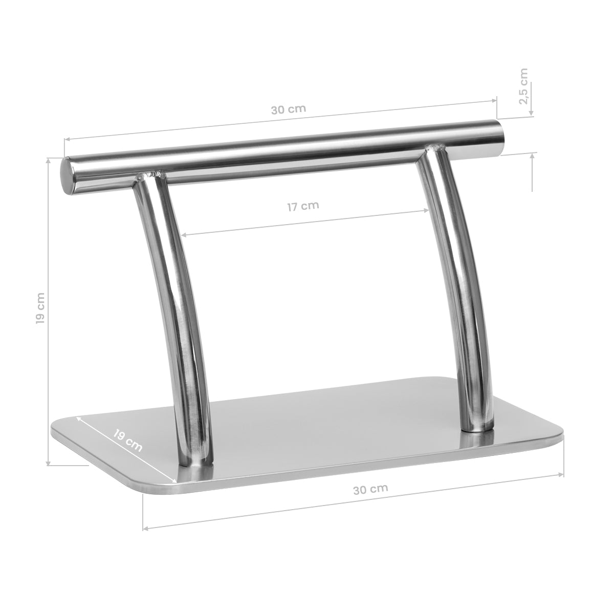 Hairdressing footstool L005S silver - BVShop