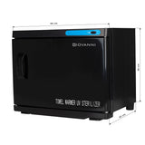 Hand towel warmer with uv-c 23l black sterilizer - BVShop