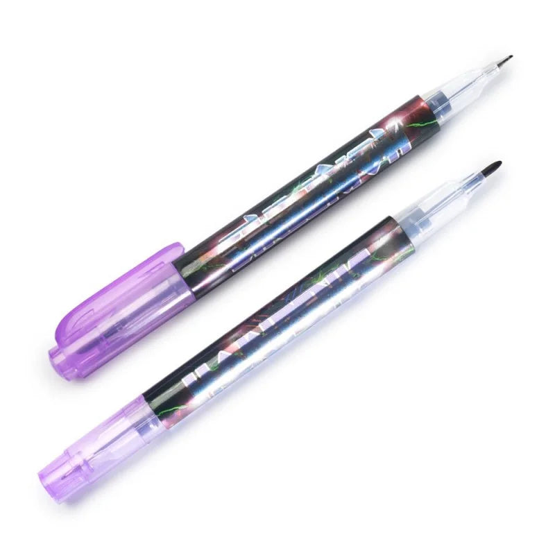 Horipenis double-sided marker with fine and broad tips, black ink, designed for precise writing and highlighting tasks.